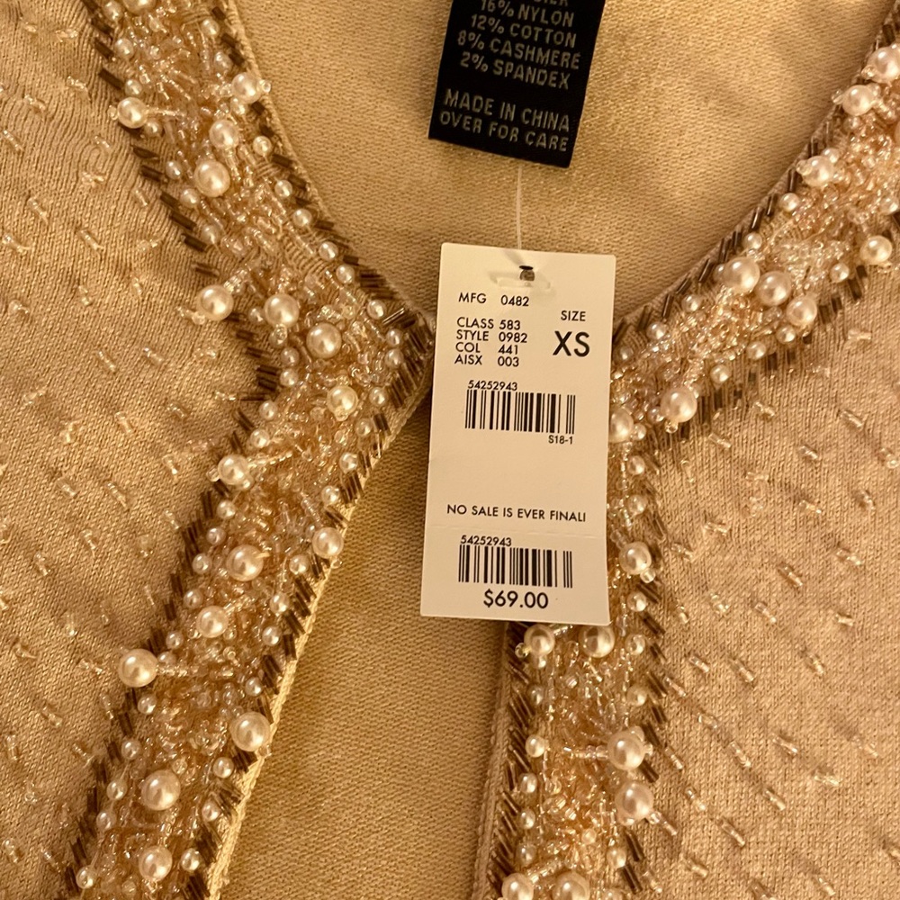 The Limited STRETCH, gorgeous beaded cardigan, NWT